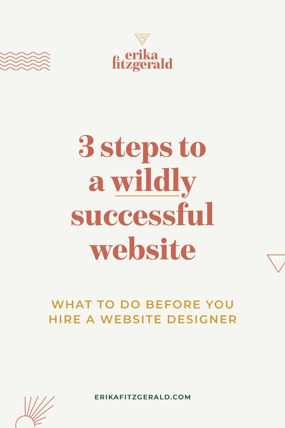 Text image; 3 steps to creating a successful website 